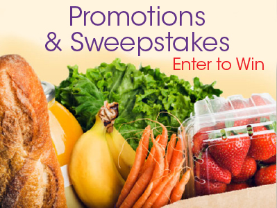 Promotions and Sweepstakes, Enter to Win. Promotions and Sweepstakes page