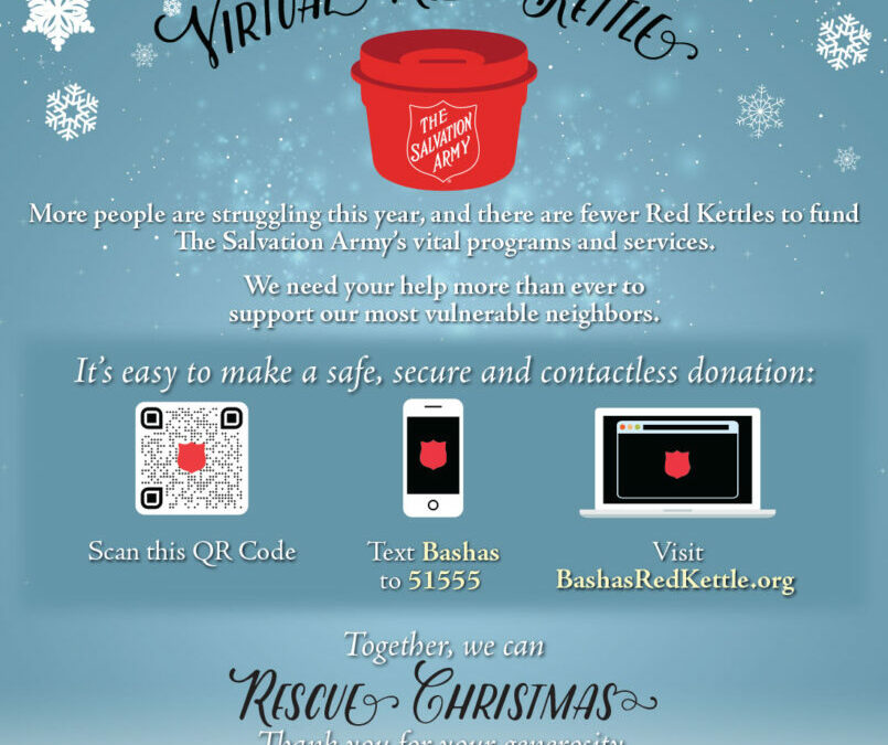 Salvation Army Virtual Red Kettles thru 12/31