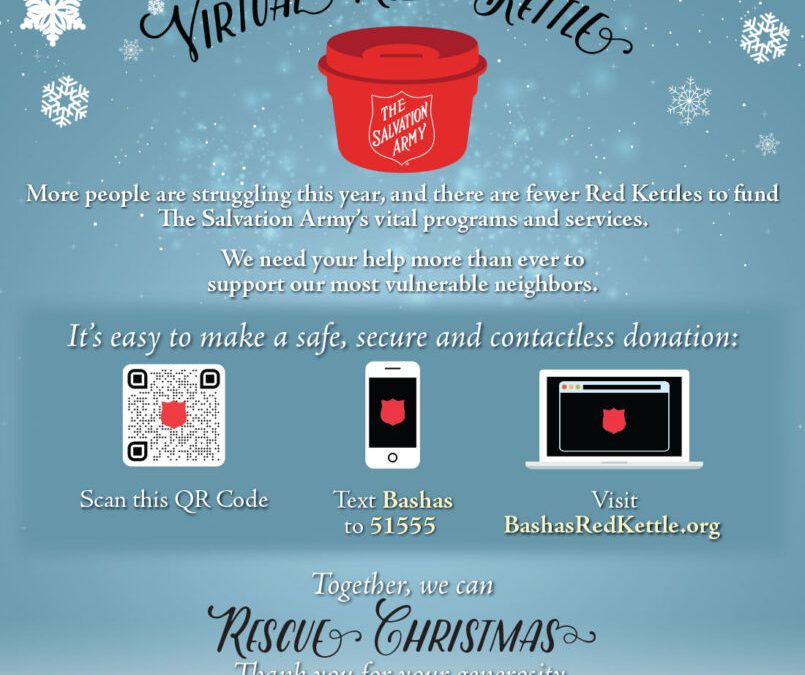 Salvation Army Virtual Red Kettles thru 12/31