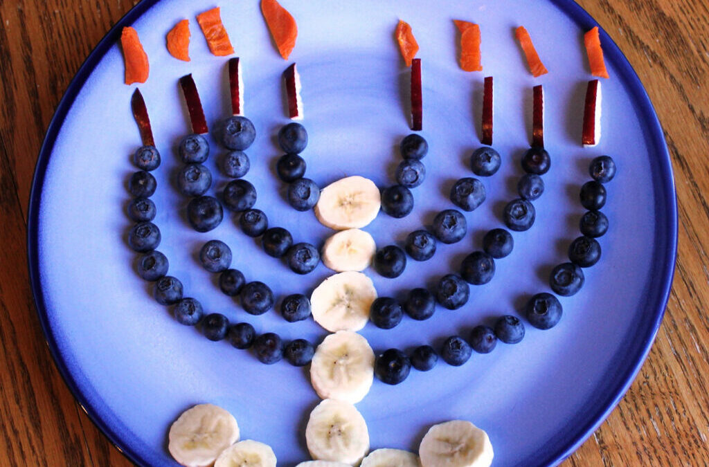 Create a Fruit Menorah to celebrate Hanukkah